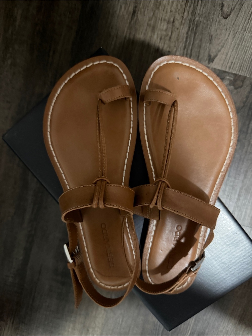 Bernardo Kids Tan T-Strap Sandals